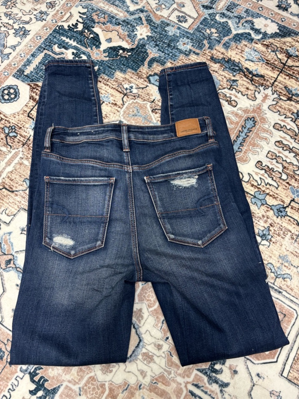 American Eagle Outfitters Dark Blue Highest-Rise Jegging